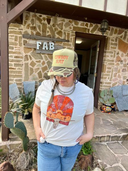 Cowboy Hat Embroidery || Trucker Hat