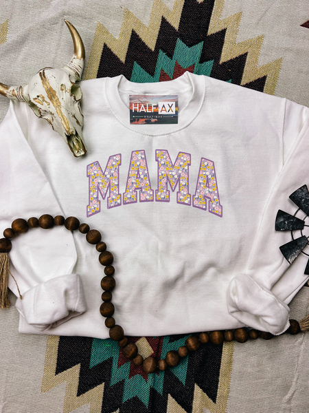 Purple Floral MAMA || Tee or Sweatshirt