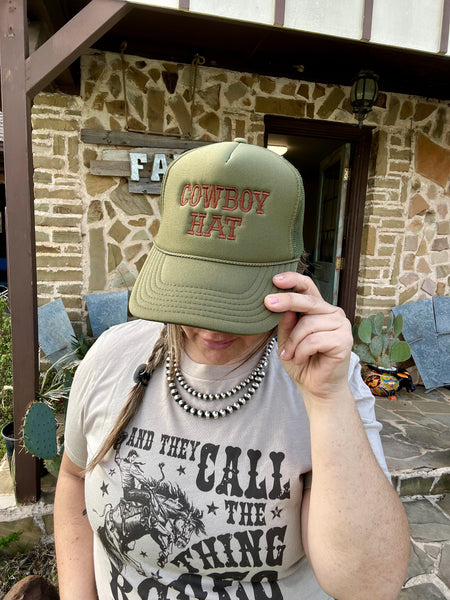 Cowboy Hat Embroidery || Trucker Hat