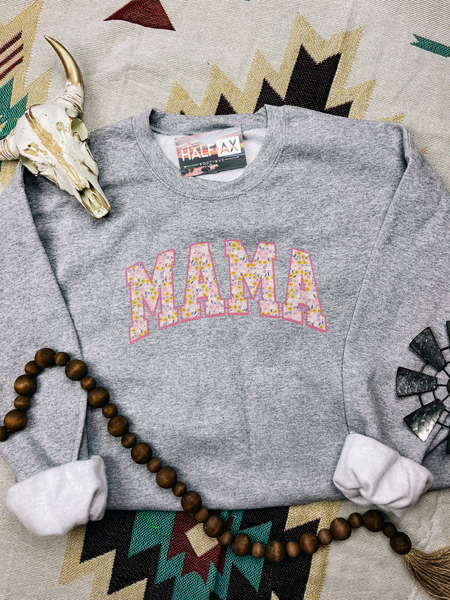Pink Floral MAMA || Tee or Sweatshirt