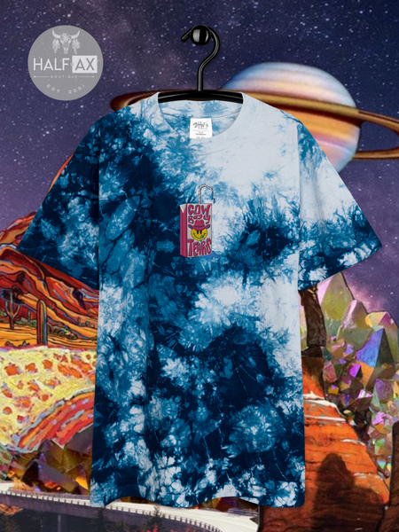 Cowboy Tearz || Embroidered Tie-Dye Tee