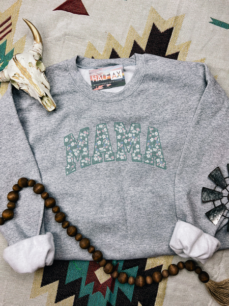Green Floral MAMA || Tee or Sweatshirt