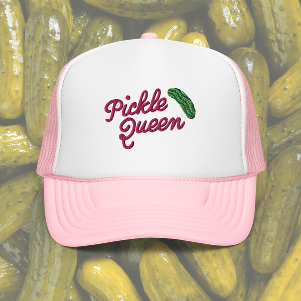 Pickle Queen || Embroidered Trucker Hat