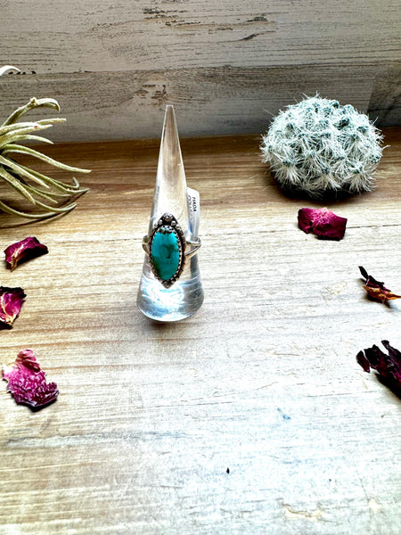 Kingman Turquoise and Sterling Silver || Size 7 & 8 Rings