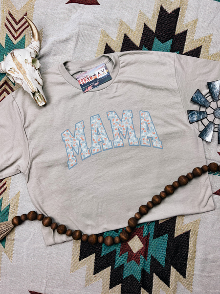 Blue Floral MAMA || Tee or Sweatshirt