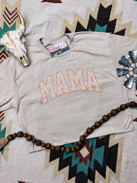 Orange Floral MAMA || Tee or Sweatshirt