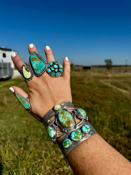 Sterling Silver with Sonoran Turquoise Cuff || Bracelet