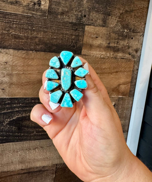 Sonoran Turquoise and Sterling Silver Size 7 || Ring