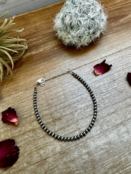 3 mm Sterling Silver Pearls || Bracelet