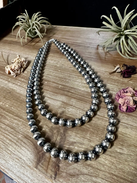 10 mm Sterling Silver Pearls 18 or 20 inch || Necklace