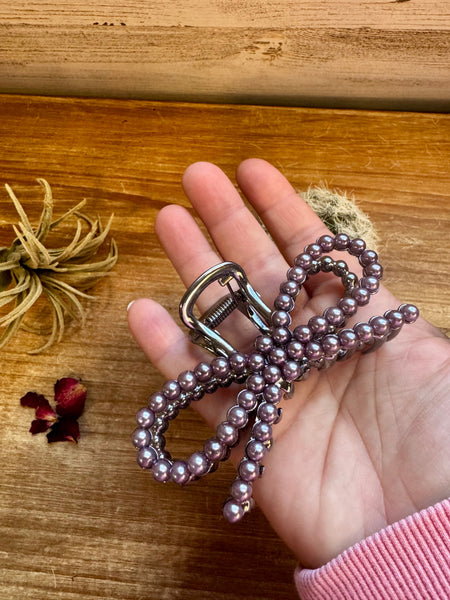 Bow Pearl || Claw Clips