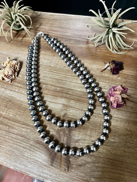 10 mm Sterling Silver Pearls 18 or 20 inch || Necklace