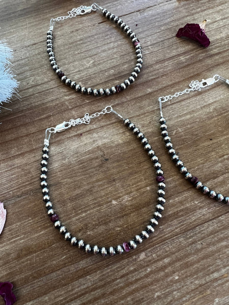 Little Bit Purple Spiny with Sterling Silver Pearls || Bracelet