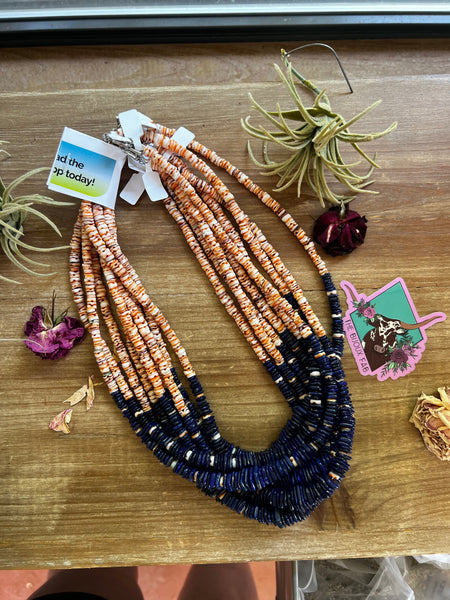 Lapis and Spiny Oyster 22 inch || Necklace
