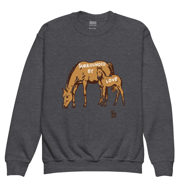 Surrounded By Love || Youth Crewneck