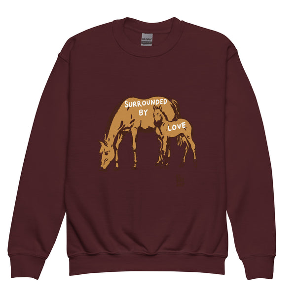Surrounded By Love || Youth Crewneck
