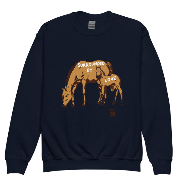Surrounded By Love || Youth Crewneck