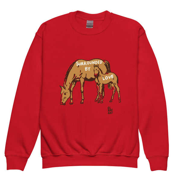 Surrounded By Love || Youth Crewneck