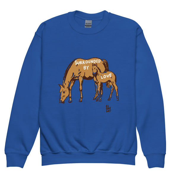 Surrounded By Love || Youth Crewneck