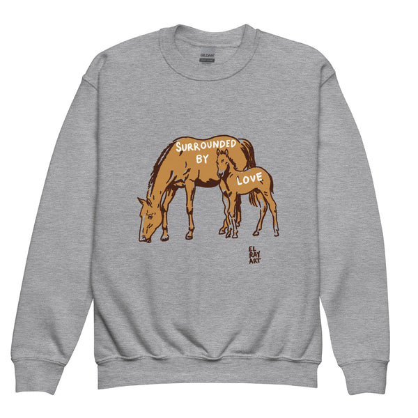 Surrounded By Love || Youth Crewneck