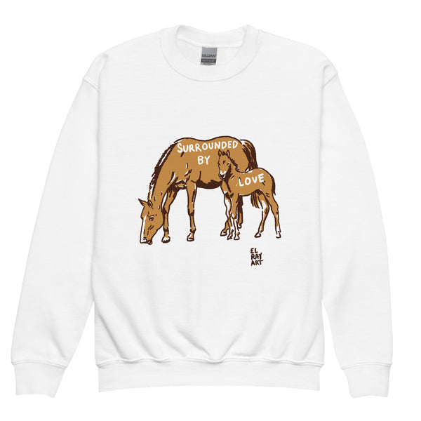 Surrounded By Love || Youth Crewneck