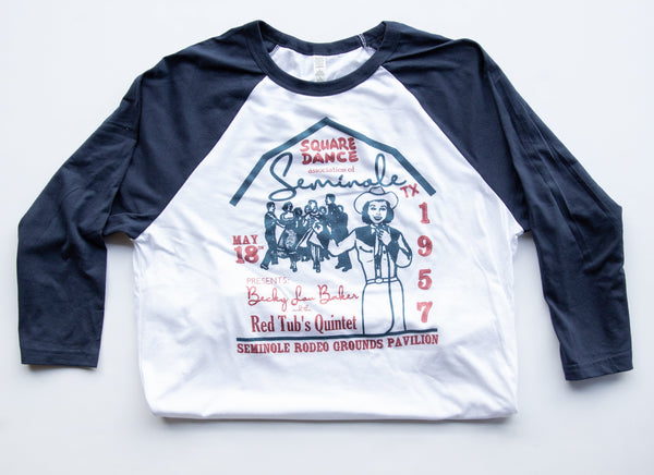 Seminole Square Dance Raglan-Dark Blue Sleeve