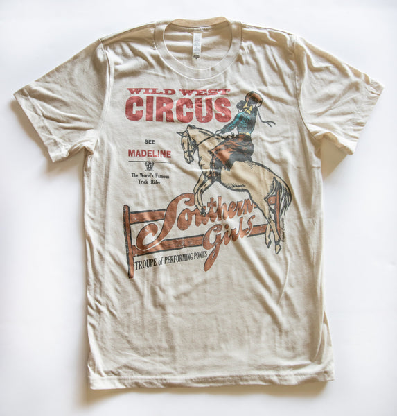 Wild West Circus Tee-Heather Dust