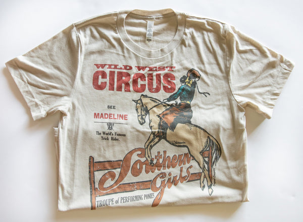 Wild West Circus Tee-Heather Dust