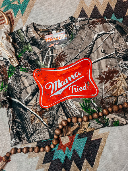 Mama Tried || Camo Tee