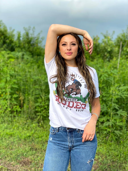 Laredo Rodeo Tee-White