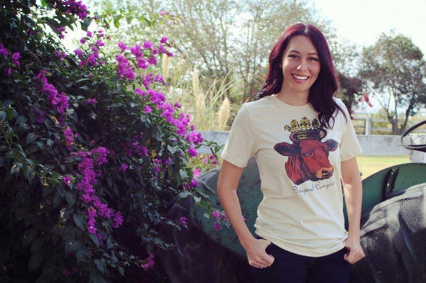 Queen of the Ranch Tee-Natural