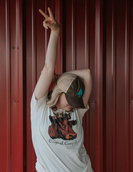 Queen of the Ranch Tee-Natural