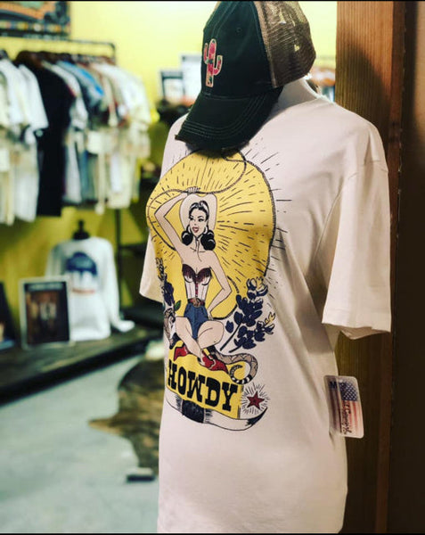 Rockin' B Clothing Roping Girl Howdy! Tee-Natural