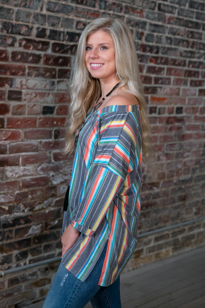 The Clarabelle Top || Black Serape