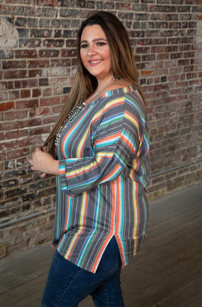 The Clarabelle Top || Black Serape