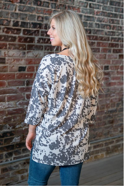 The Clarabelle Top || Cowprint