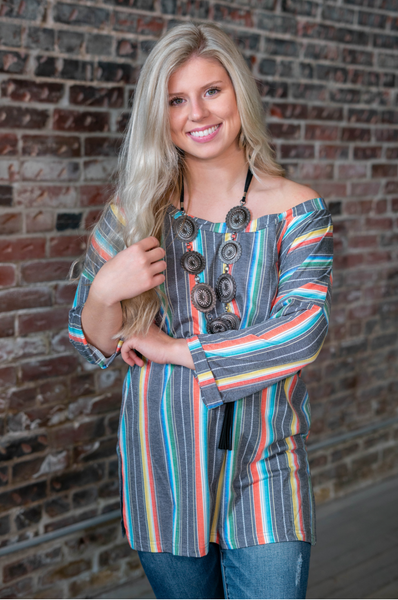 The Clarabelle Top || Black Serape
