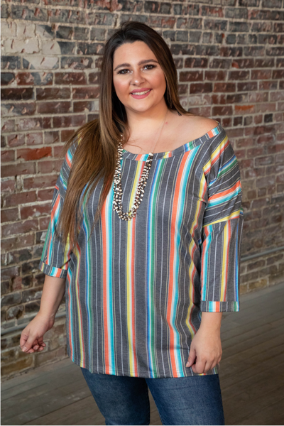 The Clarabelle Top || Black Serape