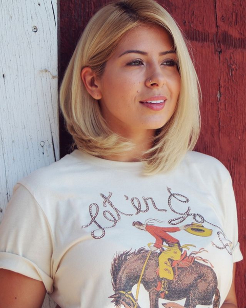 Let'er Go Tee- Natural