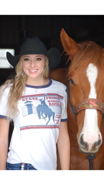 State Prison Women's Rodeo Vintage Ringer-White Body/Navy Ringer