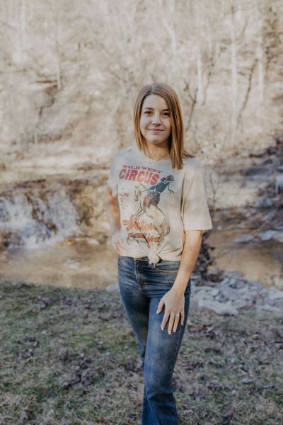 Wild West Circus Tee-Heather Dust