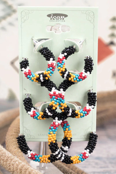 Beaded Hoop Set