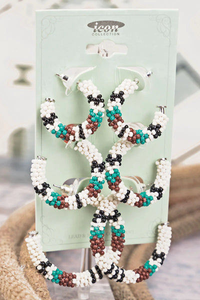 Beaded Hoop Set