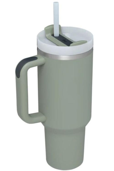Stainless Steel Tumbler || Upgraded Handle and Straw