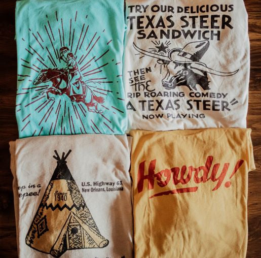 Wigwam Motel Tee-Heather Tan