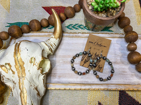 The Rossanna Earrings || Natural Stone