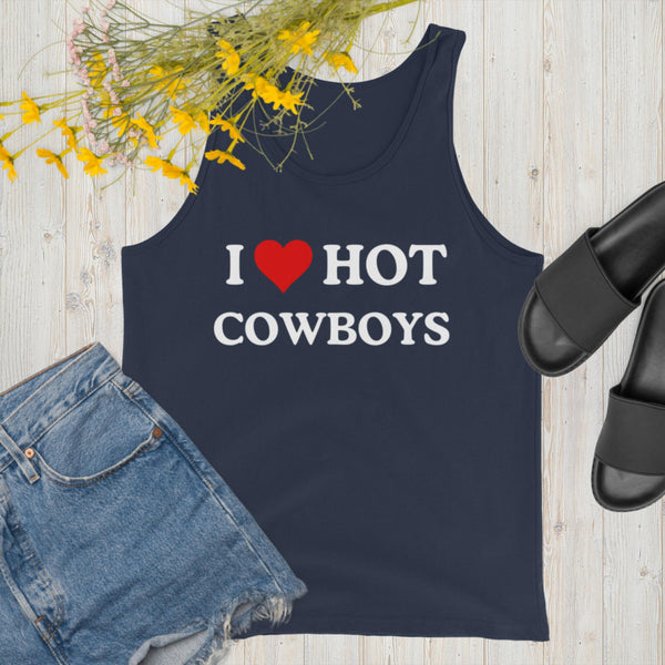 I <3 Hot Cowboys || Dark Tank Tops