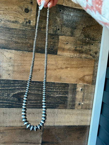 Sterling Silver Pearls 28 inch || Necklace