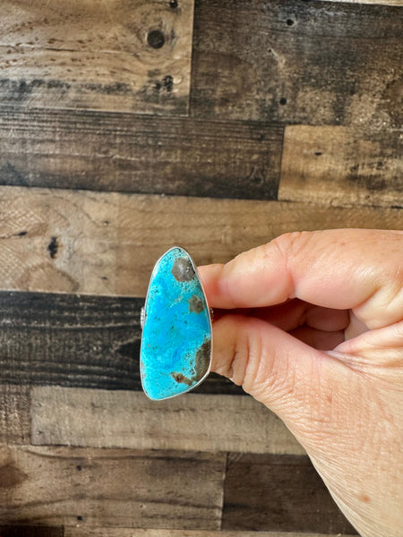 Ithaca Peak Turquoise and Sterling Silver || Adjustable Ring