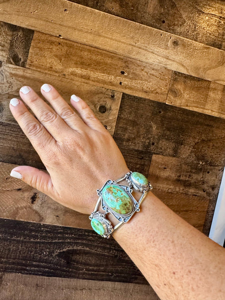 Sterling Silver with Sonoran Turquoise Cuff || Bracelet